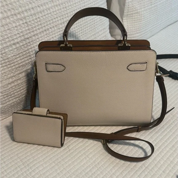 Coach Cream and Brown Women's Bag Set - Picture 10 of 14
